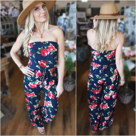 On The Lookout Jumpsuit-Navy - Picture 2 of 4